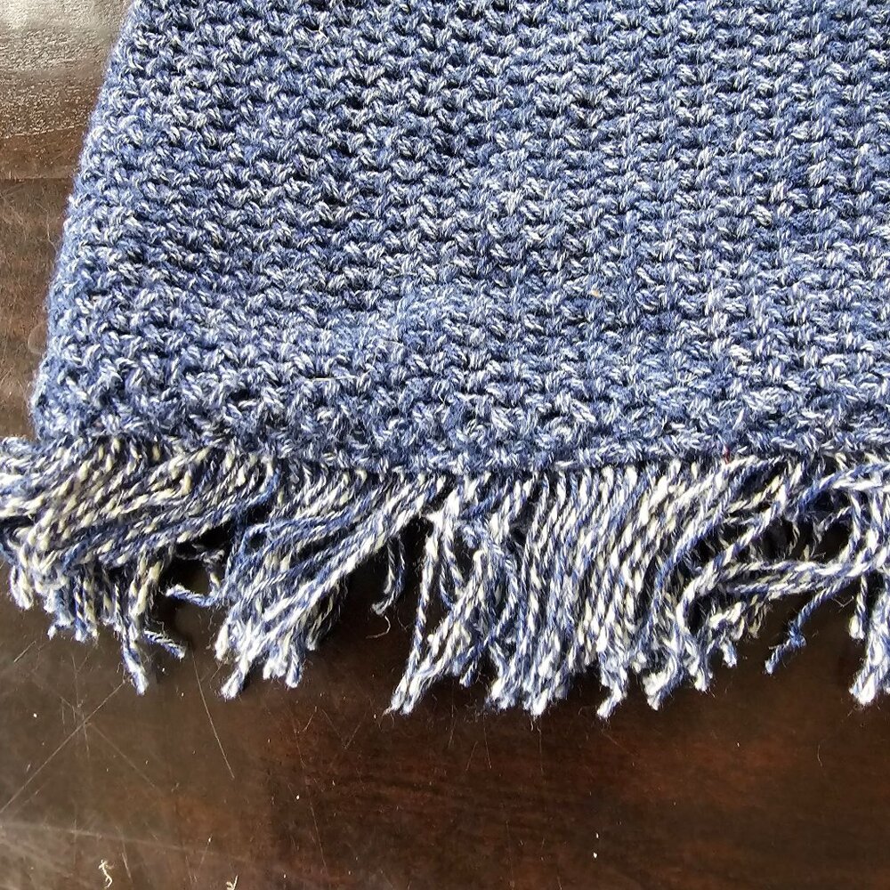 Chicos Women's Cardigan Sweater Patchwork Fringed Edges size Chico's 1 - Picture 3 of 9